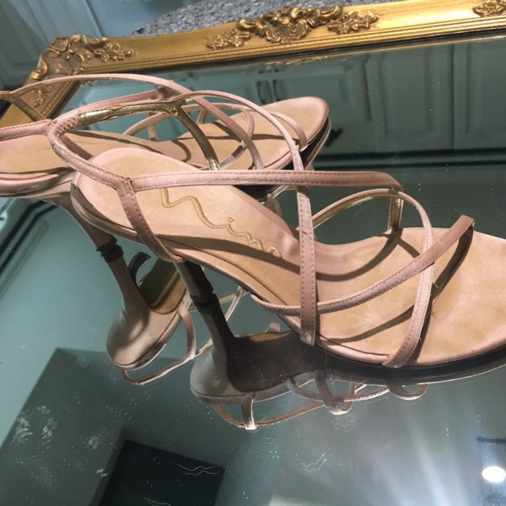 Nina Tan and Pink Strappy Heels for Special Occasions